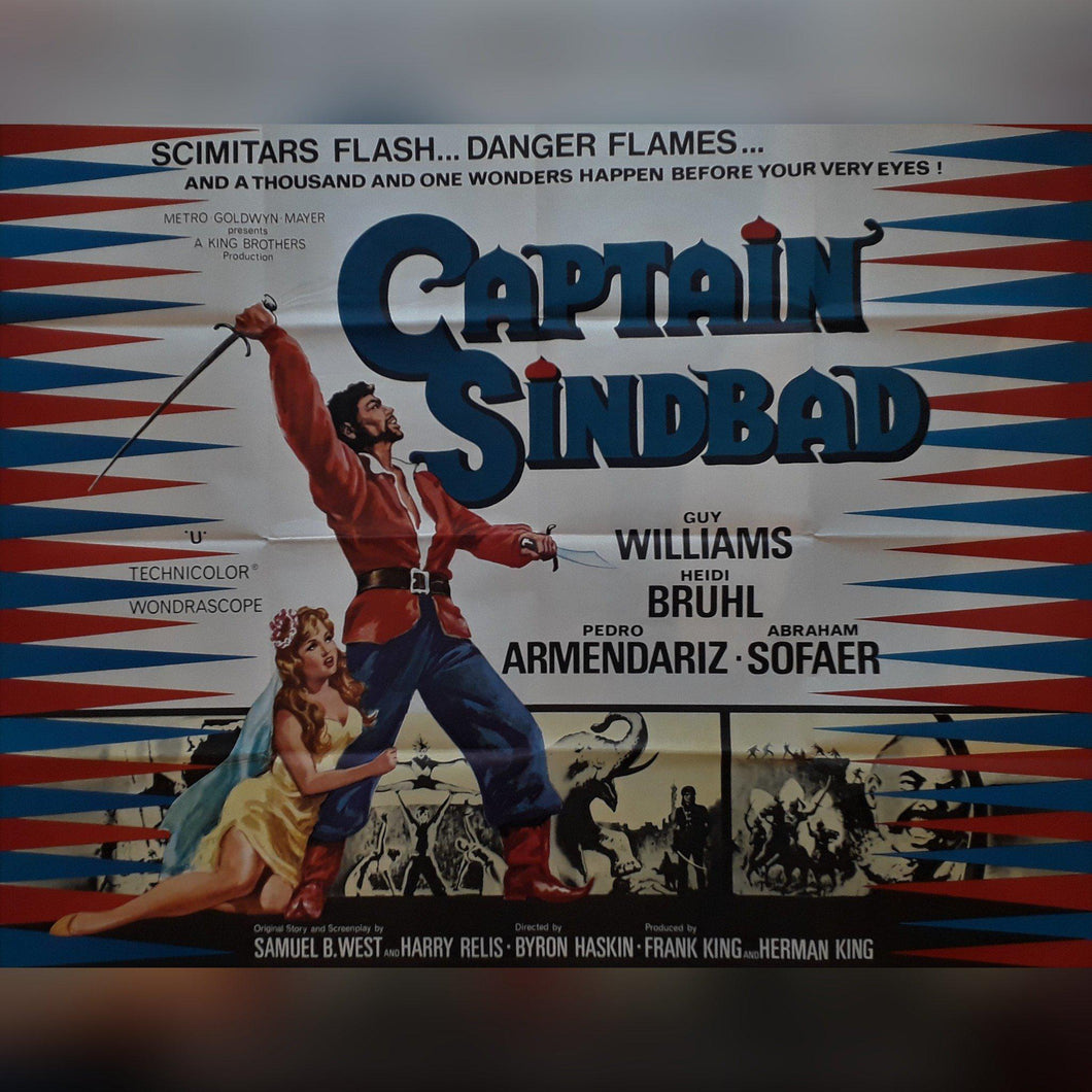 Captain Sinbad original poster - 1960`s UK Quad - Original Music and Movie Posters for sale from Bamalama - Online Poster Store UK London