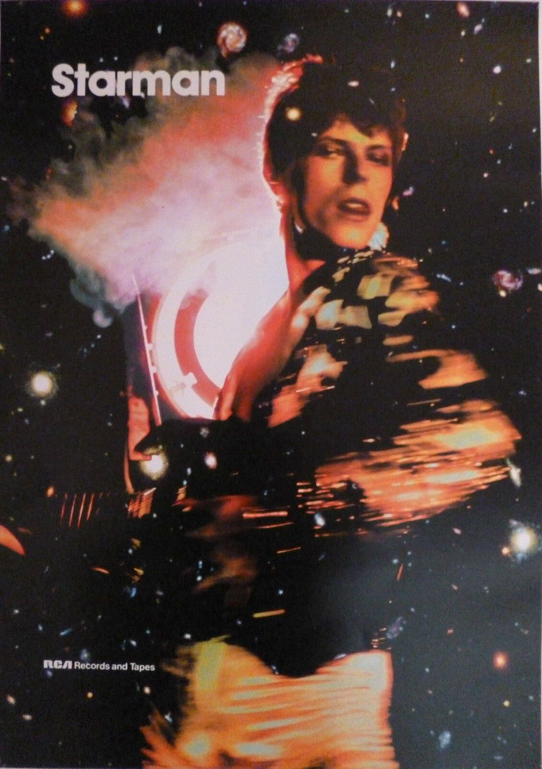 David Bowie poster - Fantastic Starman - Ziggy Stardust 1972 promo new design - Original Music and Movie Posters for sale from Bamalama - Online Poster Store UK London