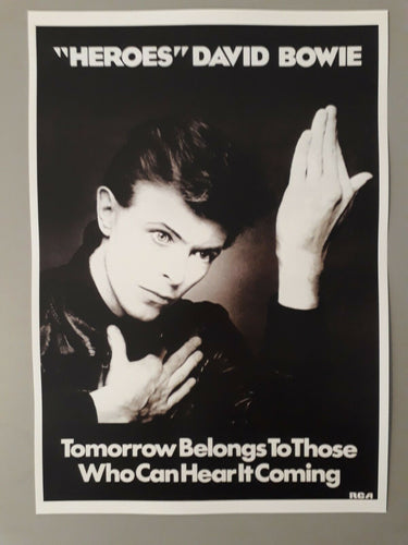 David Bowie poster - Heroes Album promotional release 1977 A3 size reprint - Original Music and Movie Posters for sale from Bamalama - Online Poster Store UK London