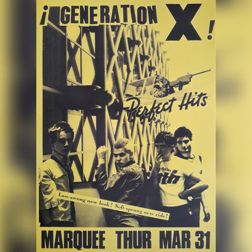 Generation X poster - Live at the Marquee club London March 1977 new reprinted edition - Original Music and Movie Posters for sale from Bamalama - Online Poster Store UK London