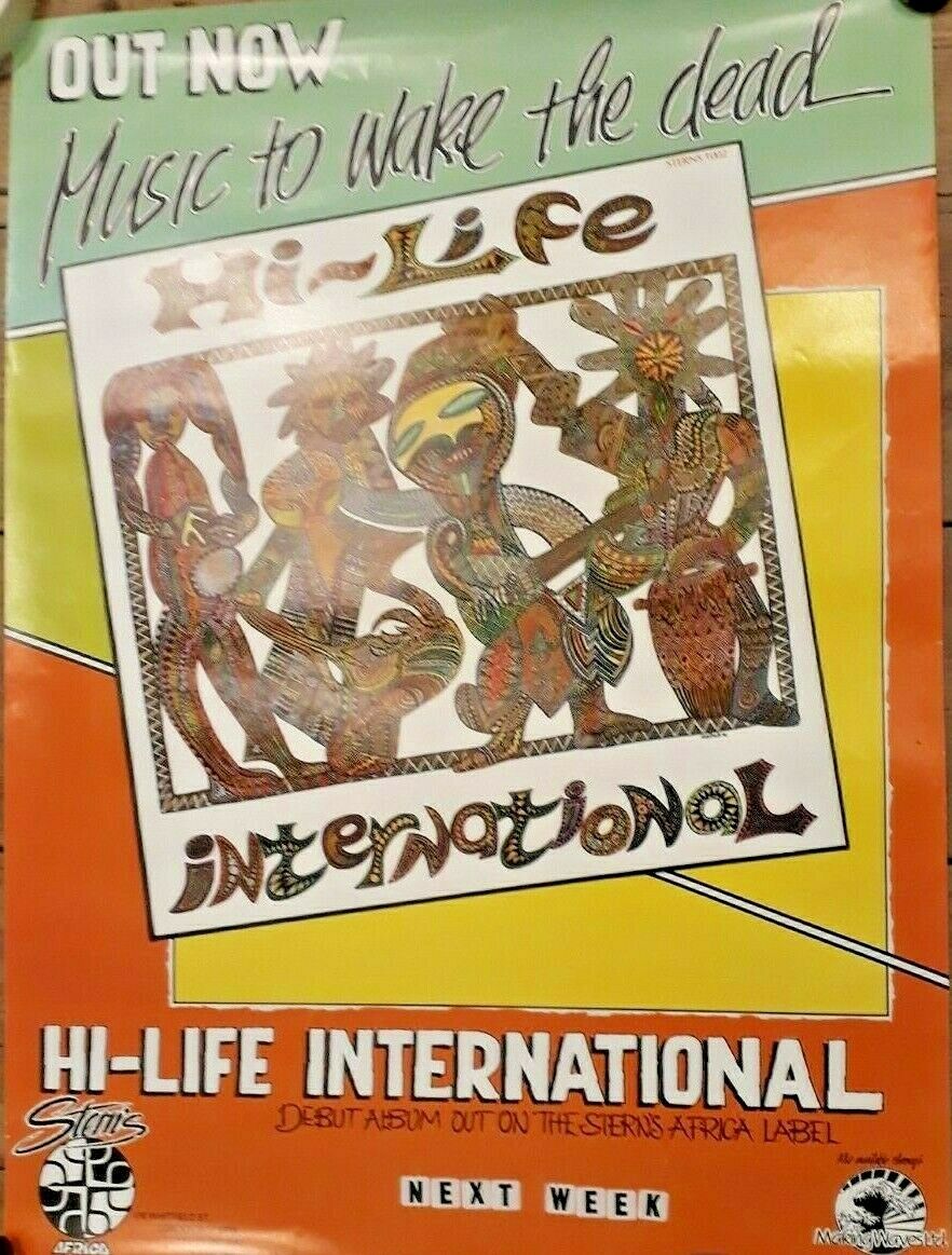 Hi Life International original promotional poster - Debut LP African Music 1982 - Original Music and Movie Posters for sale from Bamalama - Online Poster Store UK London