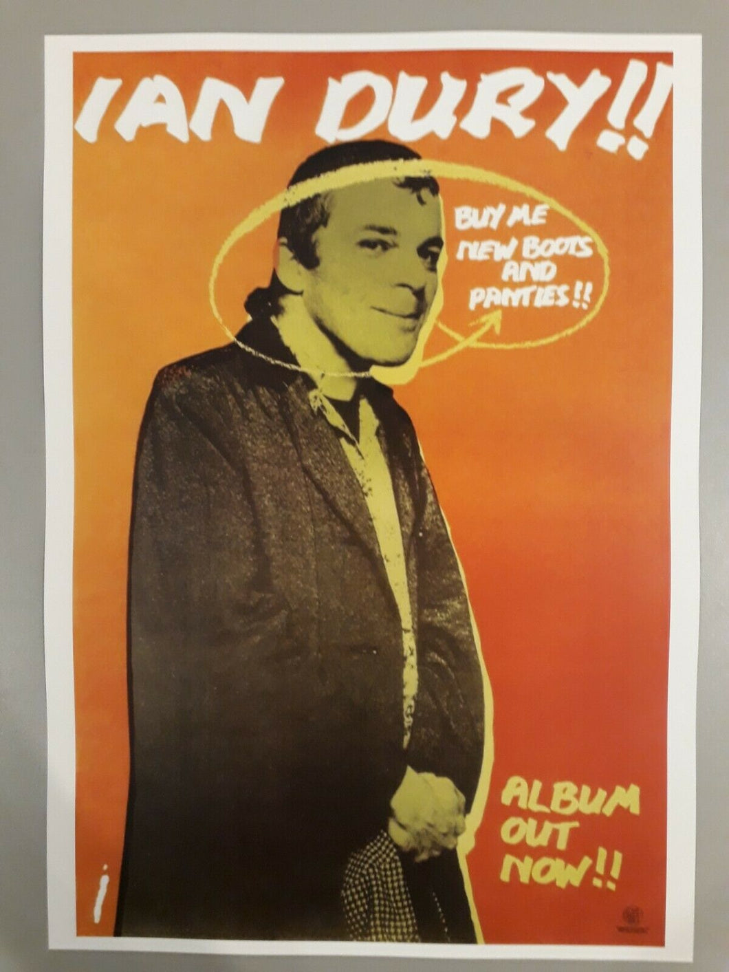 Ian Dury poster - New Boots & Panties release 1977 promotional A3 size reprint - Original Music and Movie Posters for sale from Bamalama - Online Poster Store UK London