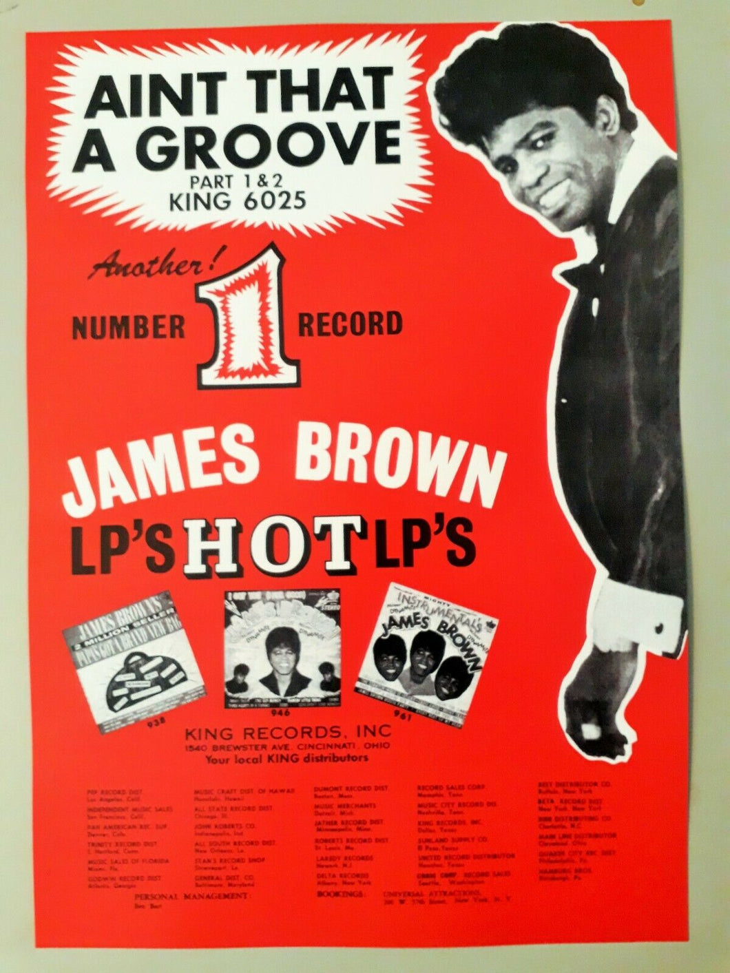 James Brown promo poster - Ain`t that a Groove advert 1965 new reprinted edition - Original Music and Movie Posters for sale from Bamalama - Online Poster Store UK London