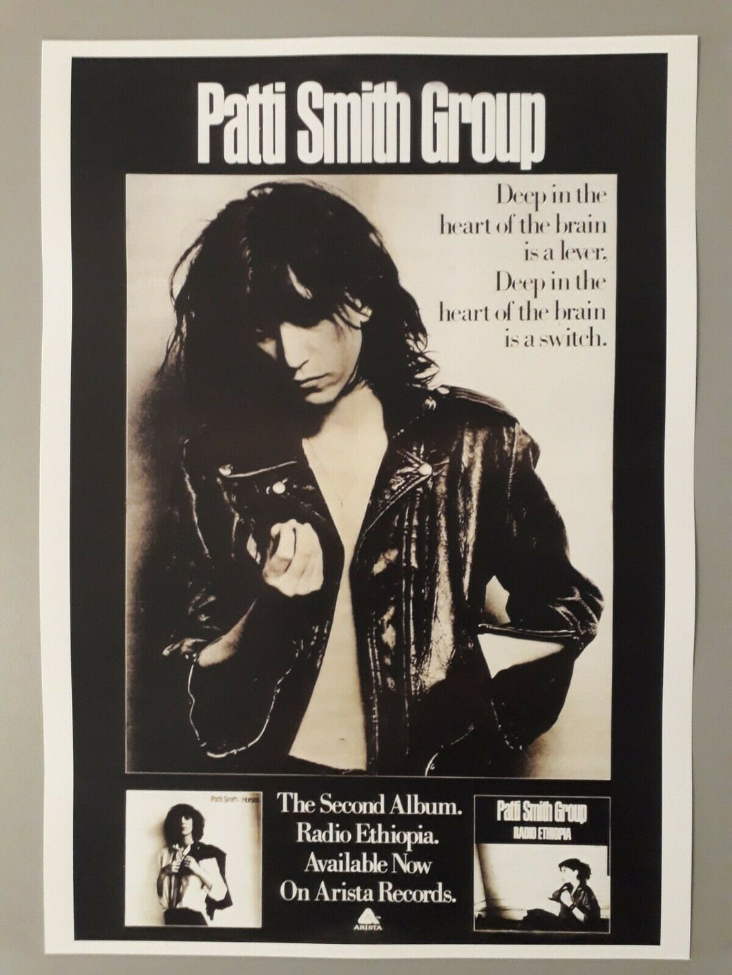 Patti Smith poster - Radio Ethiopia 1976 promotional A3 size reprint - Original Music and Movie Posters for sale from Bamalama - Online Poster Store UK London