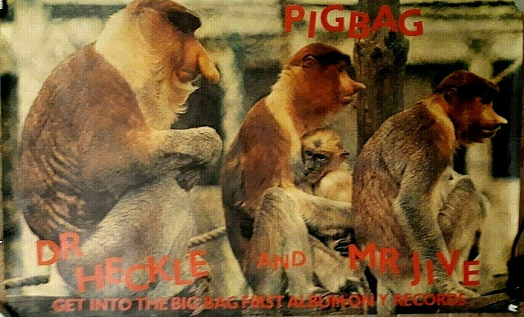 Pigbag original promo poster - Dr Heckle and Mr Jive Debut Album on Y records 82 - Original Music and Movie Posters for sale from Bamalama - Online Poster Store UK London