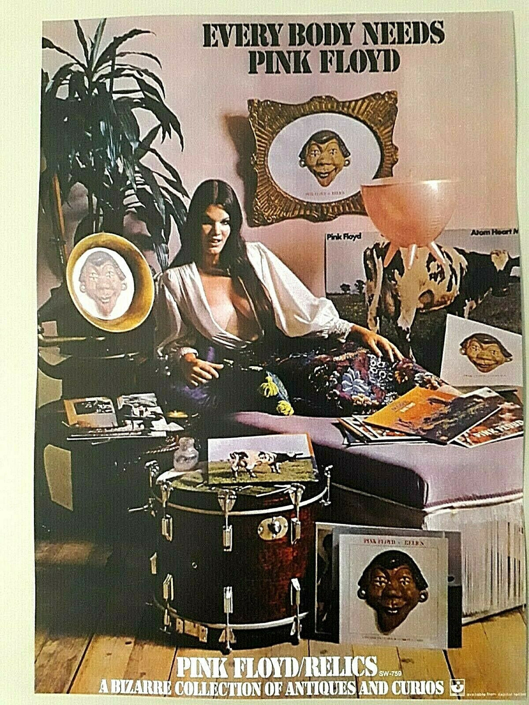 Pink Floyd poster - Relics promotional music press advertisement 1971 A3 reprint - Original Music and Movie Posters for sale from Bamalama - Online Poster Store UK London