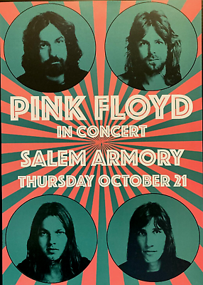 Pink Floyd poster - Salem Armory Oregon concert USA 1971 A2 size new design - Original Music and Movie Posters for sale from Bamalama - Online Poster Store UK London