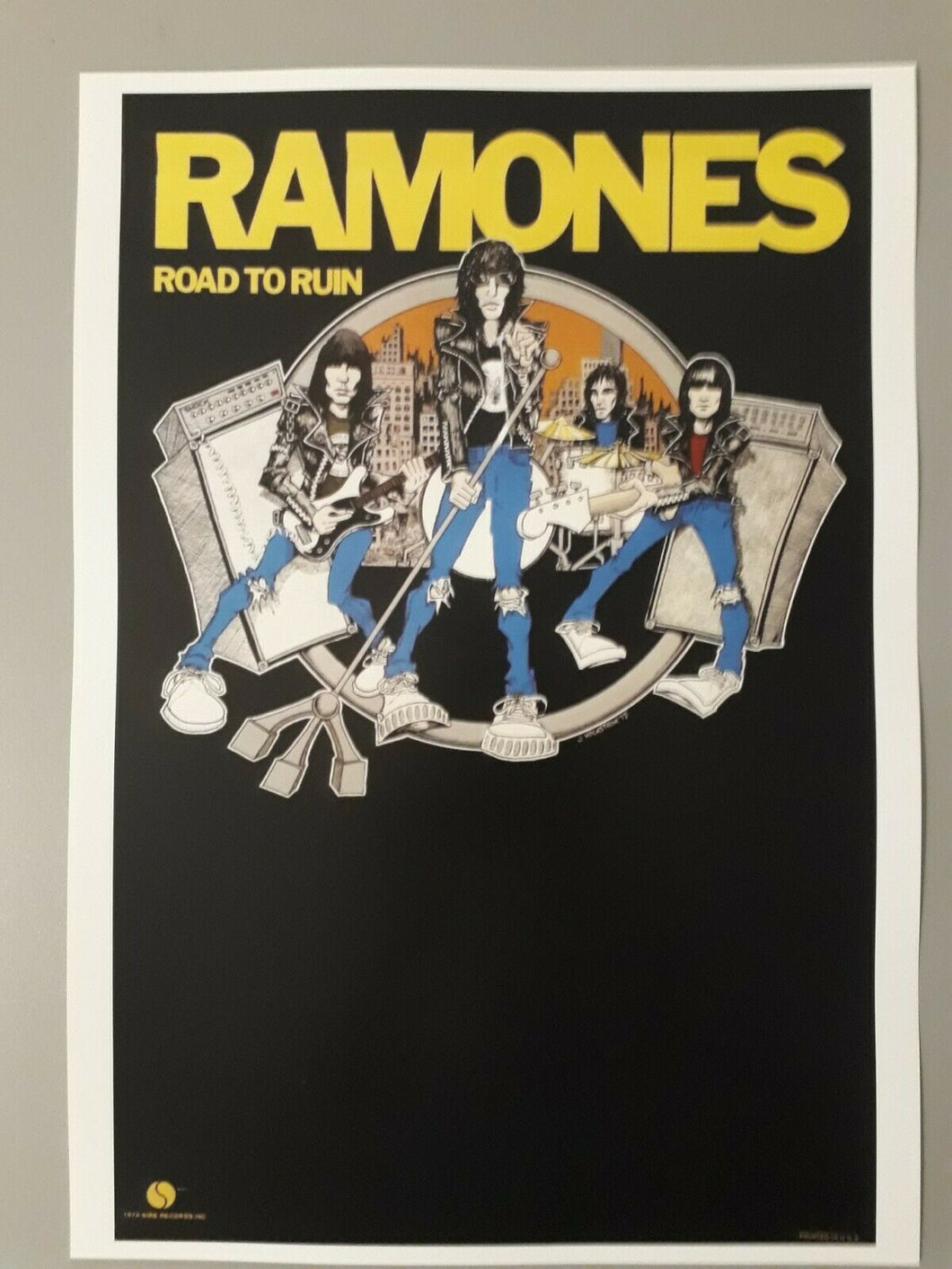 Ramones poster - Road to Ruin 1978 promotional A3 size reprint - Original Music and Movie Posters for sale from Bamalama - Online Poster Store UK London