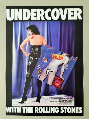 Rolling Stones promotional poster - Undercover album USA 1983 reprinted edition - Original Music and Movie Posters for sale from Bamalama - Online Poster Store UK London