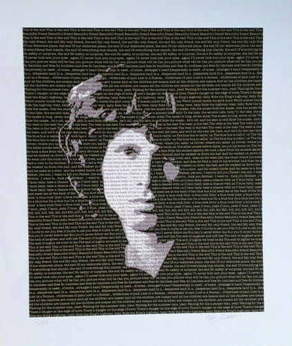THE DOORS POSTER - JIM MORRISON LIMITED EDITION SIGNED AND NUMBERED BY DESIGNER - Original Music and Movie Posters for sale from Bamalama - Online Poster Store UK London