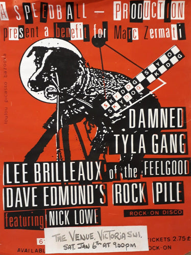 The Damned Original Punk Concert poster - Live at the Venue Victoria London 1979 - Original Music and Movie Posters for sale from Bamalama - Online Poster Store UK London