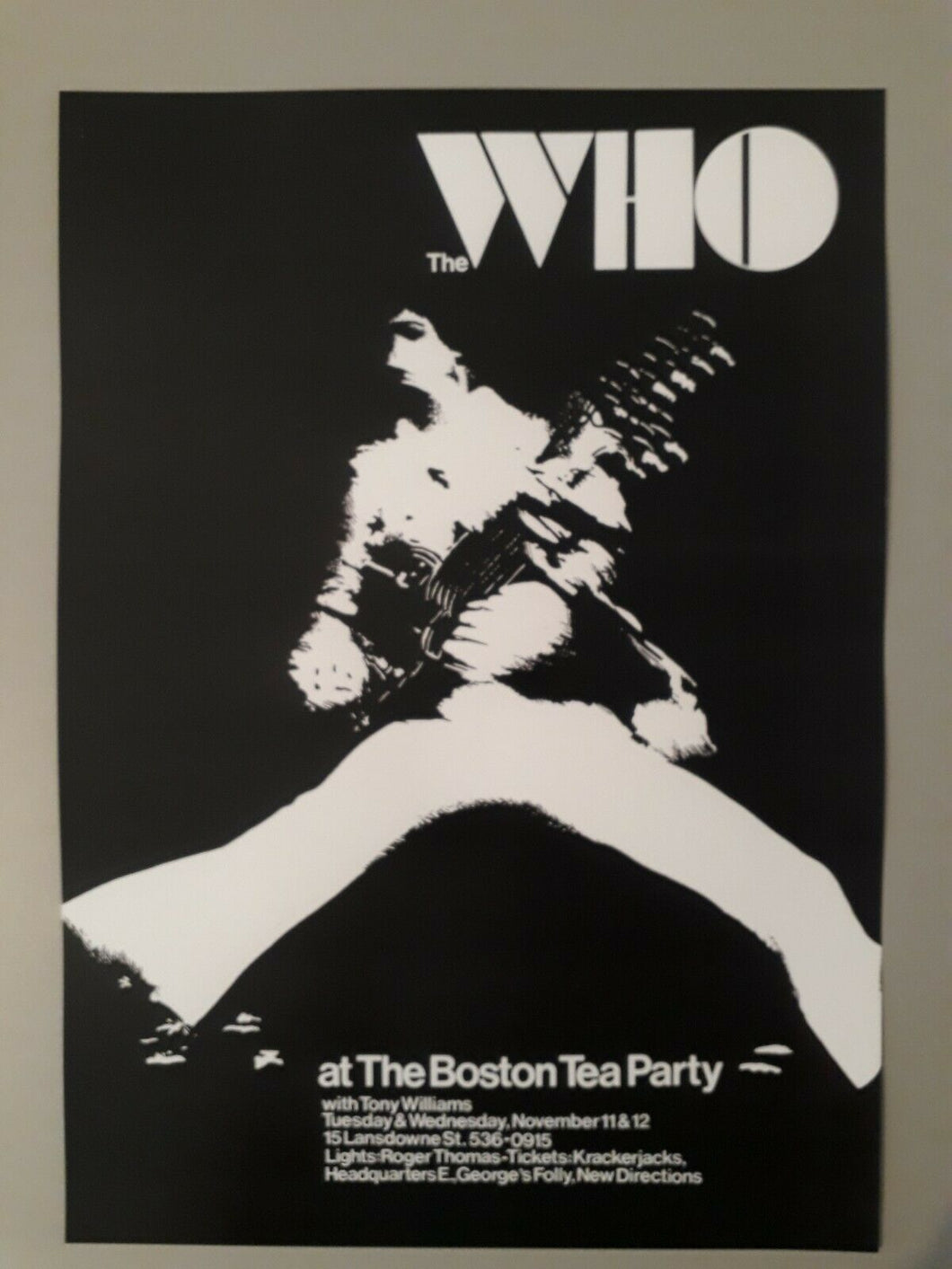 The Who poster - Live at the Boston Tea Party 1969 new reprinted edition A3 size - Original Music and Movie Posters for sale from Bamalama - Online Poster Store UK London