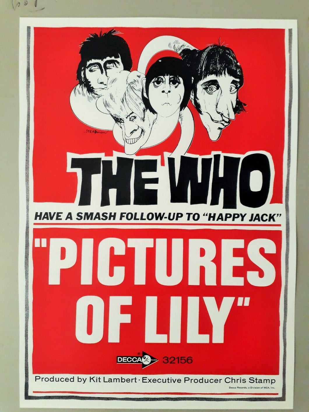 The Who promotional poster - Pictures of Lily USA 1967 new reprinted edition A3 - Original Music and Movie Posters for sale from Bamalama - Online Poster Store UK London